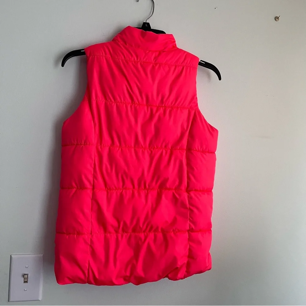 Old Navy Neon Pink Quilted Puffer Vest xl